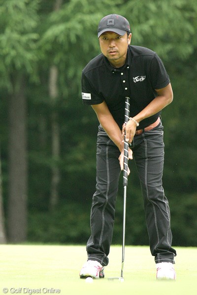 2009年 長嶋茂雄 INVITATIONAL セガサミーカップゴルフトーナメント 2日目 片山晋呉 片山晋呉は12位タイに浮上。今週から使う中尺パターが好調だ