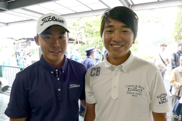高校の先輩・川村昌弘（左）と後輩の小木曽喬。プレースタイルも将来の夢も多くの刺激を受けている