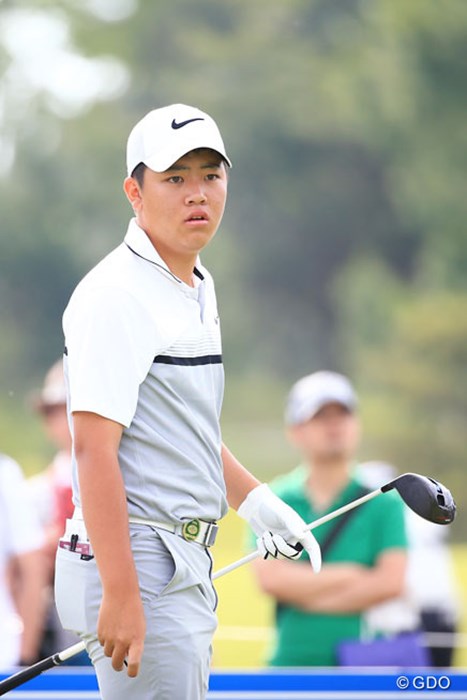 14歳の三田真弘が2位発進。プロクラスの飛距離も魅力の1つだ 2016年 関西オープンゴルフ選手権競技 初日 三田真弘