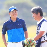 スタート前お父さんと談笑 2016年 関西オープンゴルフ選手権競技 最終日 三田真弘