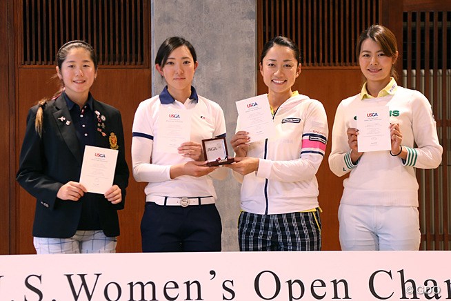 2016年 全米女子オープン 事前 澤田知佳（アマ）、佐藤絵美、原江里菜、、松森彩夏