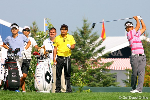 2009年 全米プロゴルフ選手権 今田竜二、片山晋呉、藤田寛之 練習ラウンドを共にした、今田竜二、片山晋呉、藤田寛之の3人