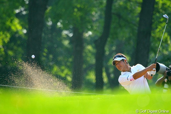 2009年 全米プロゴルフ選手権事前情報 石川遼 グリーン周りに数多く潜むガードバンカー。石川遼も日本ツアーと比べ、多くの練習時間を割いていた