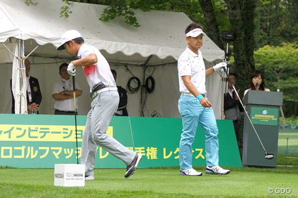 2016年 ネスレインビテーショナル 日本プロゴルフマッチプレー選手権 レクサス杯 2日目 藤田寛之＆時松隆光 午前7時に2回戦がスタート。第1マッチの藤田寛之と時松隆光がティオフした