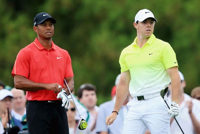ナイキがゴルフ用具事業から撤退。タイガー・ウッズ（左）、ロリー・マキロイらの動向は（David Cannon/Getty Images） ナイキゴルフ