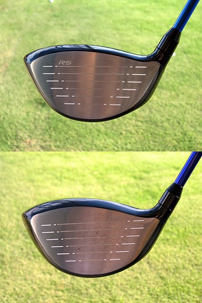 プロギア RS ドライバー（上）、プロギア RS ドライバー F（下） フェース画像
