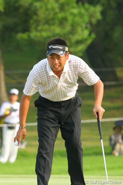 2009年 VanaH杯KBCオーガスタゴルフトーナメント3日目 池田勇太 「やらかした！」という顔ではなく、上がり3ホールをバーディで終え「疲れた」という表情の池田勇太