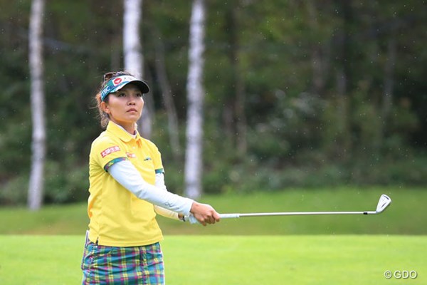 2016年 日本女子プロゴルフ選手権大会コニカミノルタ杯 3日目 テレサ 強く吹いた風の中、低いドローボールでグリーンを攻めるテレサ・ル－
