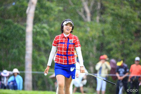 2016年 日本女子プロゴルフ選手権大会コニカミノルタ杯 3日目 大山志保 雨と笑顔と