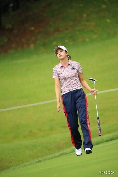 2016年 日本女子オープンゴルフ選手権競技 初日 堀琴音 あきらかに不満そう。