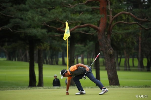 2016年 日本オープンゴルフ選手権競技 初日 稲森佑貴 僕しかカメラマンがいなかったイーグルゲットの瞬間。