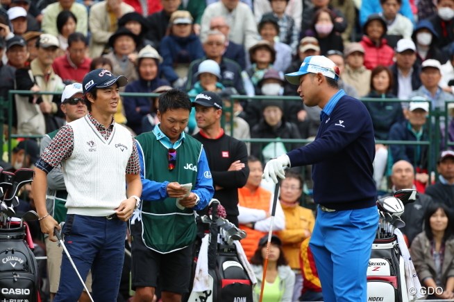 2016年 日本オープンゴルフ選手権競技 初日 石川遼 松山英樹