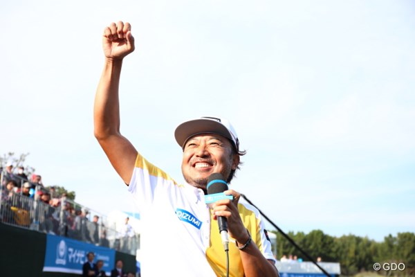 2016年 マイナビABCチャンピオンシップ 最終日 片山晋呉 今ノリにノッてる男の笑顔。