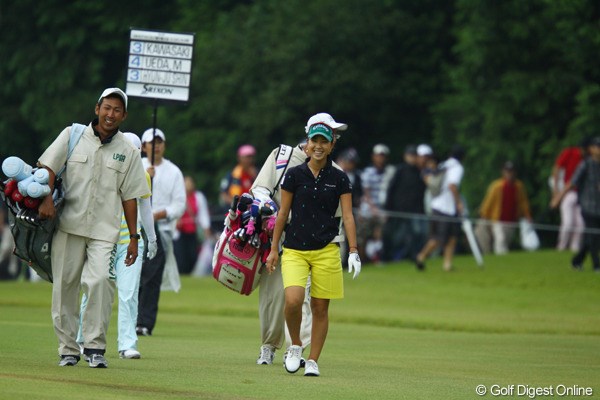 2009年 日本女子プロゴルフ選手権コニカミノルタ杯 3日目 上田桃子 何やら・・・楽しそうです。