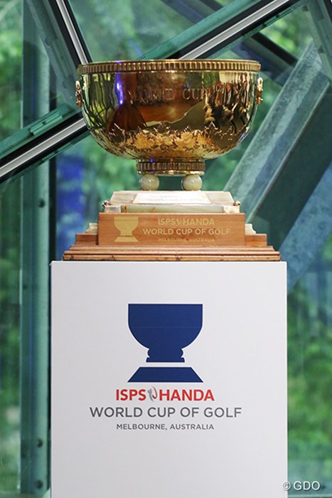 チームに授与される優勝杯はかなり大きい 2017年 ISPSハンダ ゴルフワールドカップ 事前（火曜） ワールドカップ