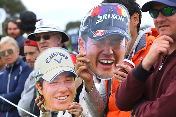 2017年 ISPSハンダ ゴルフワールドカップ 3日目 日本人ファン 松山の笑顔がナイス！