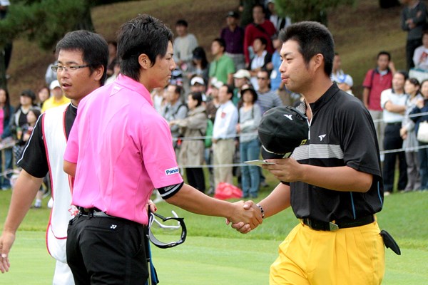 2009年 プレーヤーズラウンジ 池田勇太 池田勇太と石川遼。「コカ・コーラ東海クラシック」予選ラウンドでは同組でのプレーとなり、見ごたえ十分だった