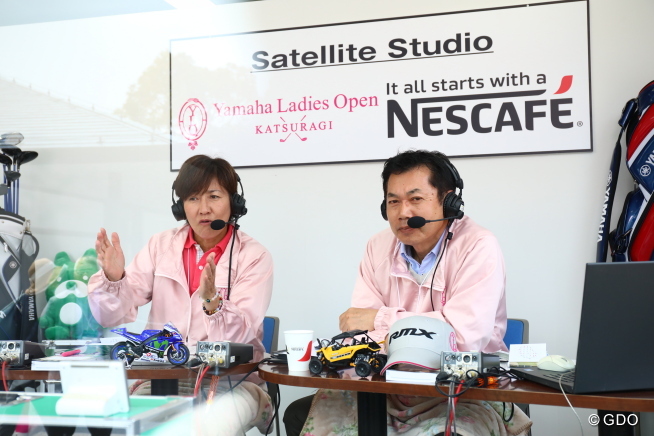17年 ヤマハレディースオープン葛城 初日 放送ブース Gdo ゴルフダイジェスト オンライン