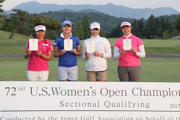 2017年 全米女子オープン 事前 全米女子最終予選 サイ・ペイイン、森田遥、葭葉ルミ、川岸史果の4選手が本戦出場権を獲得した（提供：日本ゴルフ協会）