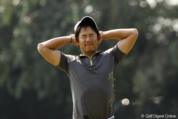 2009年 日本オープンゴルフ選手権競技 2日目 矢野東 フラストレーションが溜まりっぱなしのゴルフに思わず渋面になってしまった矢野東、21位タイに後退