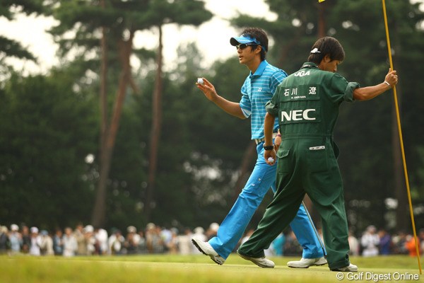 2009年 日本オープンゴルフ選手権競技 3日目 石川遼 1番バーディ 幸先良くおはようバーディーゲット！！