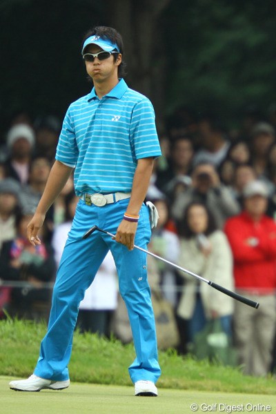2009年 日本オープンゴルフ選手権競技 3日目 石川遼 釣り 「逃したか・・・」