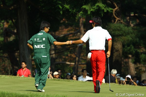 2009年 日本オープンゴルフ選手権競技 最終日 石川遼1番ホール 「やっぱ、おはようバーディは気持ちイイよねぇ。今日も行っちゃうよ」