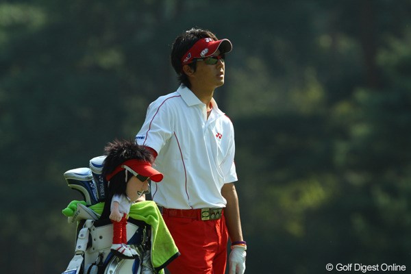 2009年 日本オープンゴルフ選手権競技 最終日 石川遼ヘッドカバー 「君とお揃いのコーディネートにしてみたけど、その笑顔だけは、今日は真似できないや・・・」