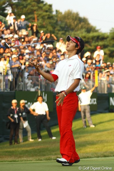 2009年 日本オープンゴルフ選手権競技 最終日 石川遼18番ホールバーディパット