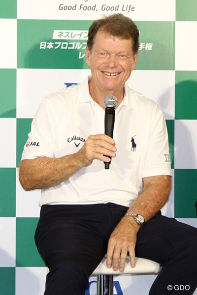 トム・ワトソン 会見の席上で松山英樹について言及したトム・ワトソン。メジャー初優勝が近いことを強調した