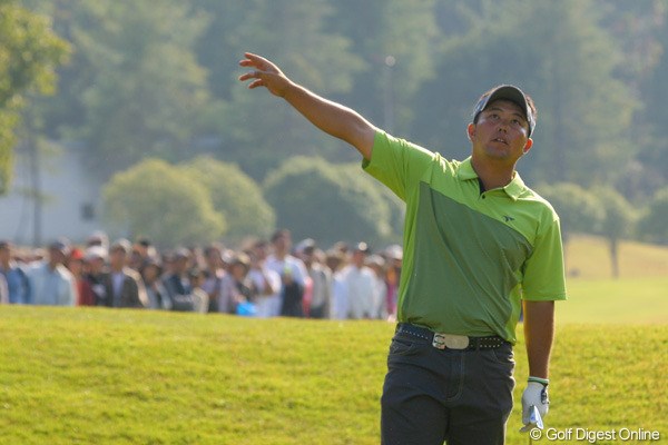 2009年 マイナビABCチャンピオンシップゴルフトーナメント 初日 小田龍一 石川、矢野と同組となった小田龍一。この日は安定感を欠いて1オーバー38位タイ