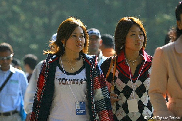 2009年 マイナビABCチャンピオンシップ 初日 竹村真琴 姉妹で男子ツアー観戦に訪れた竹村真琴。刺激を受けて、自身はQTへと挑む