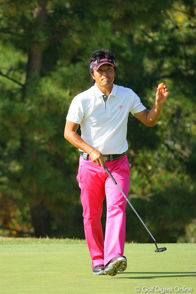 2009年 マイナビABCチャンピオンシップゴルフトーナメント 3日目 宮本勝昌 この日「71」でラウンドし、6位タイへと順位を上げた宮本勝昌