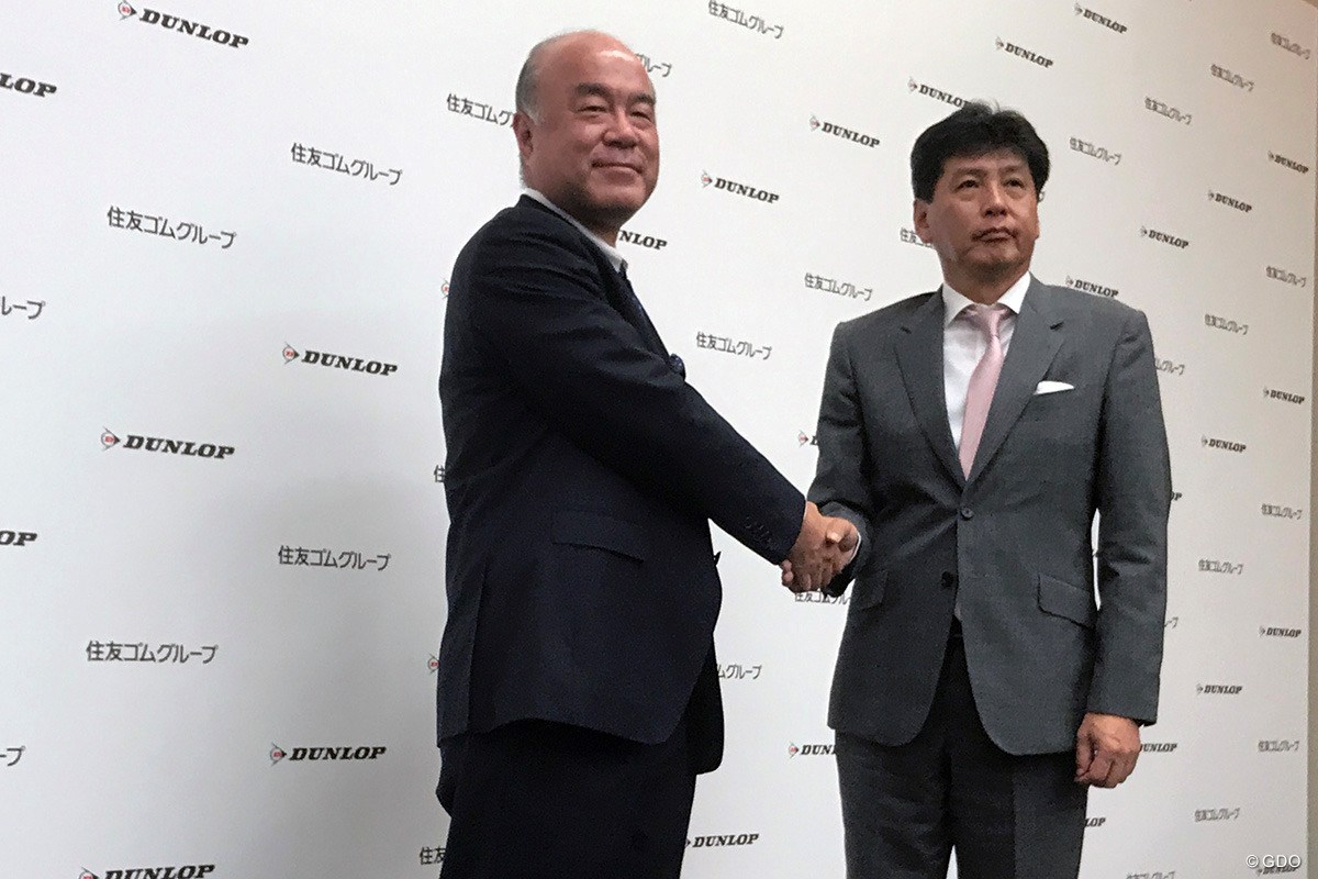住友ゴム工業・池田育嗣社長とダンロップスポーツ・木滑和生社長