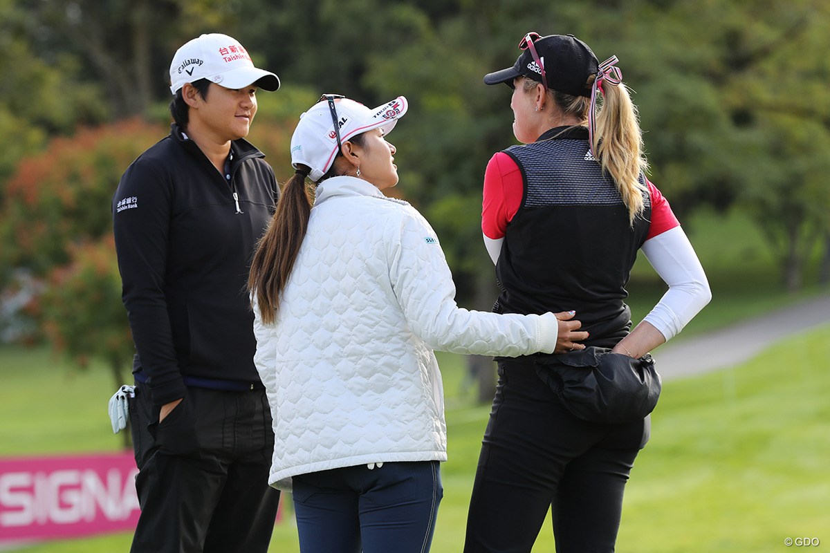 2017年 エビアン選手権 2日目 ヤニ・ツェン、宮里藍、ポーラ・クリーマー