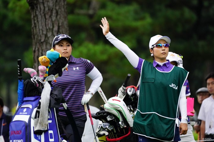 「馬場さーん！」「はーい！」どっちも馬場さんや。 2017年 日本女子オープンゴルフ選手権競技 初日 馬場ゆかり