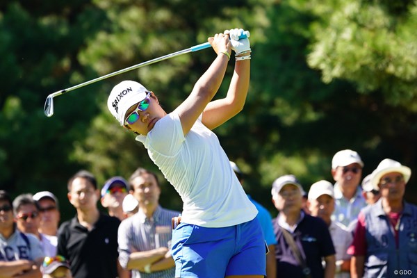 2017年 日本女子オープンゴルフ選手権競技 2日目 畑岡奈紗 第2ラウンドを「68」で終え、通算9アンダーの単独首位に浮上した畑岡奈紗