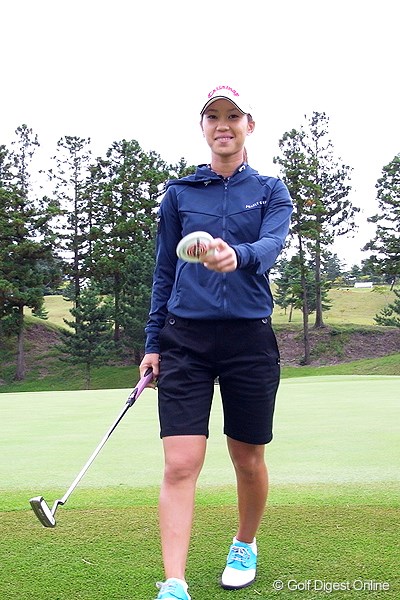 2008年 ミヤギテレビ杯ダンロップ女子オープンゴルフトーナメント 事前 上田桃子 自ら好調を自負する上田。その中でいかに結果を出すかが課題だという。