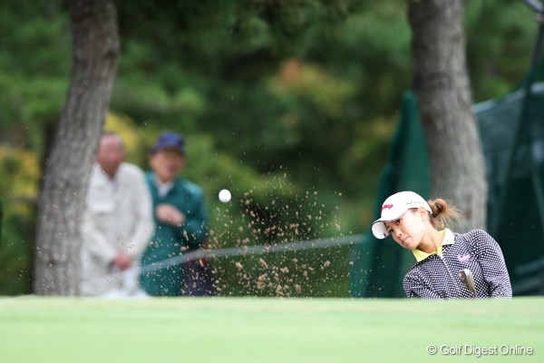 2008年 ミヤギテレビ杯ダンロップ女子オープンゴルフトーナメント 1日目 上田桃子 「ピンも難しかったし、2アンダーはまあまあかな」と、初日の プレーに及第点を与えた上田桃子