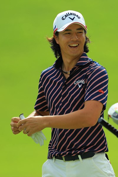 2017年 日本オープンゴルフ選手権競技 初日 石川遼 この笑顔があれば大丈夫ですね。