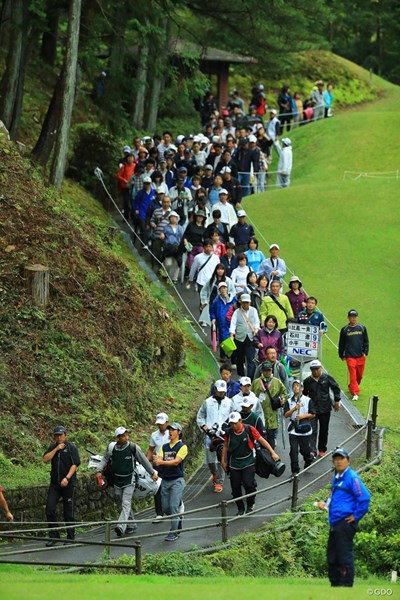 2017年 日本オープンゴルフ選手権競技 2日目 石川遼 今日も大勢のギャラリーが遼くんを後押ししたんですけどねぇ。