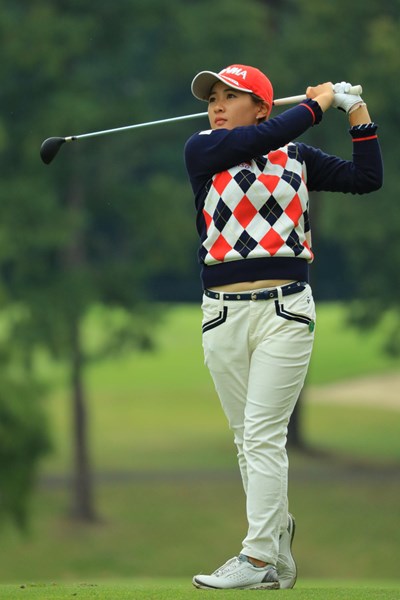 2017年 樋口久子 三菱電機レディスゴルフトーナメント 2日目 永井花奈 先週から投入した6UTが好調。永井は「本当に助けられた」と笑顔を見せた