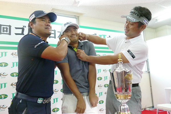 2017年 ゴルフ日本シリーズJTカップ 事前 賞金王争い 賞金王を争う3選手。実際はみんな仲良しです