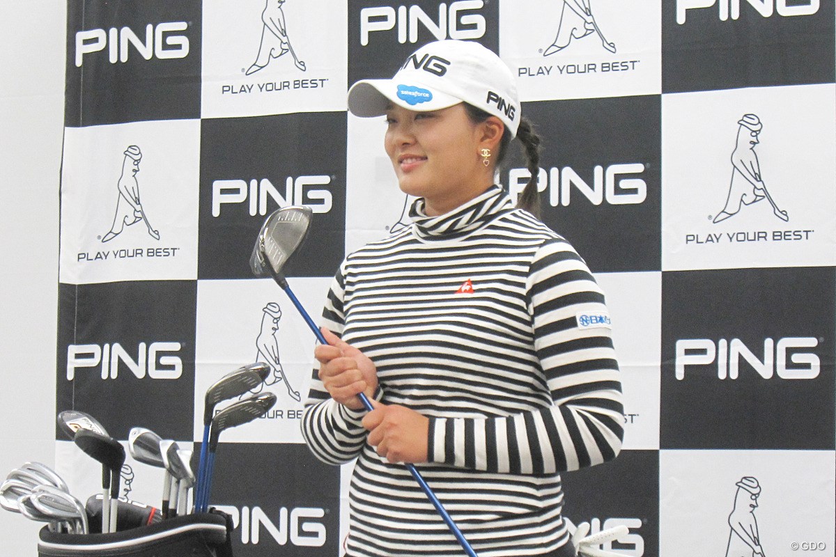 鈴木愛と、ピンゴルフ G400 MAX ドライバー