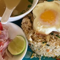 コースのレストランでイチオシのパンライン・フライドライス。 2018年 レオパレス21ミャンマーオープン 事前 ミャンマーの昼食