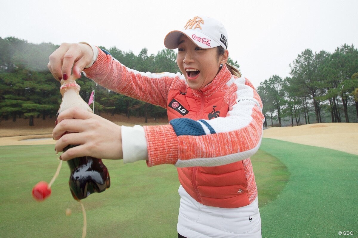 イ・ボミが妄想する理想のゴルフデートを実現してみた※撮影：和田慎太郎