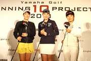 2018年 ダイキンオーキッドレディスゴルフトーナメント 事前 （左から）福田真未、豊永志帆、篠原まりあ