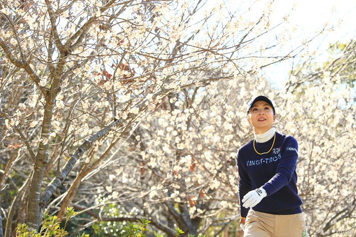 少しスラッとした印象の菊地選手 2018年 ヨコハマタイヤゴルフトーナメント PRGRレディスカップ 2日目 菊地絵理香