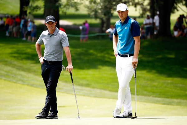 優勝したマキロイと予選落ちのスピース(Gregory Shamus/Getty Images※2017年WGCブリヂストン招待撮影)