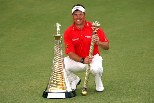2009年 ドバイ・ワールドチャンピオンシップ最終日 リー・ウェストウッド 最終戦を制し、自身2度目の賞金王を手にしたL.ウェストウッド（Andrew Redington /Getty Images）